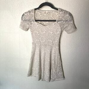 Anthropologie Pins&Needles Cream White Lace Dress
